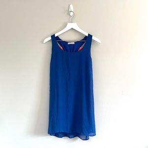 Dainty Hooligan Blue Loose Fit Dress With Pink Bow Size M